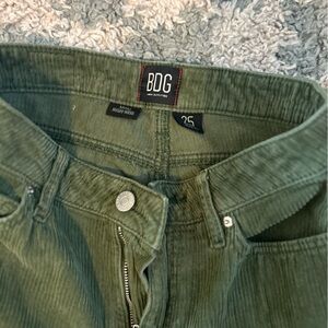 Green Urban Outfitters corduroy mom pants